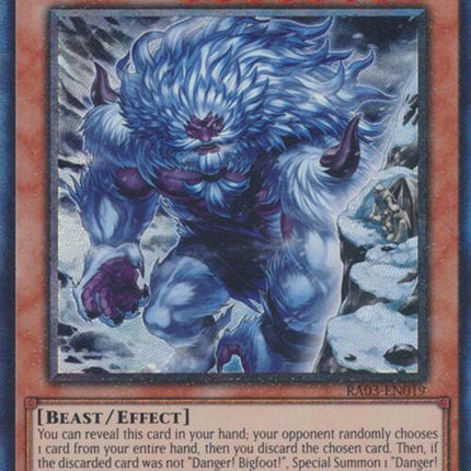 Danger! Bigfoot! (Alternate Art) (CR) [RA03-EN019] Prismatic Collector's Rare
