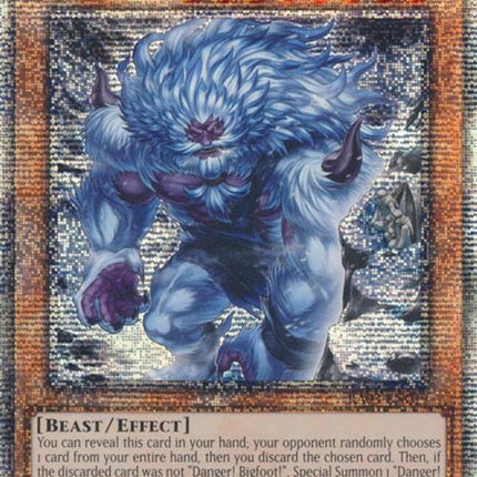 Danger! Bigfoot! (Alternate Art) (Quarter Century Secret Rare) [RA03-EN019] Quarter Century Secret Rare