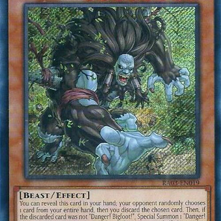 Danger! Bigfoot! (Secret Rare) [RA03-EN019] Secret Rare