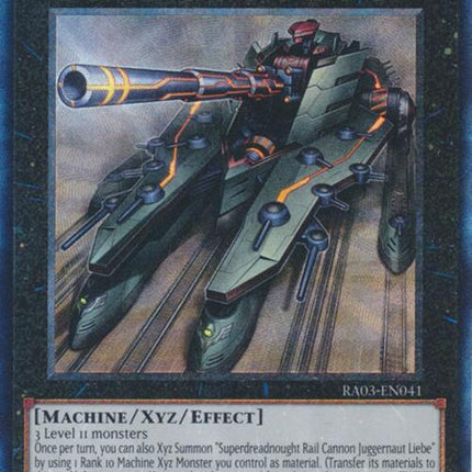 Superdreadnought Rail Cannon Juggernaut Liebe (CR) [RA03-EN041] Prismatic Collector's Rare