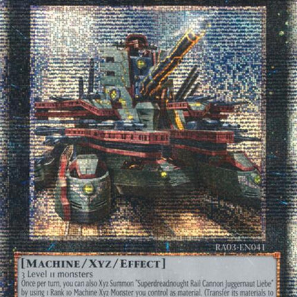 Superdreadnought Rail Cannon Juggernaut Liebe (Alternate Art) (Quarter Century Secret Rare) [RA03-EN041] Quarter Century Secret Rare
