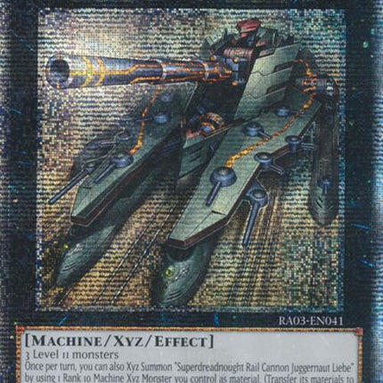 Superdreadnought Rail Cannon Juggernaut Liebe (Quarter Century Secret Rare) [RA03-EN041] Quarter Century Secret Rare