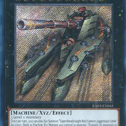 Superdreadnought Rail Cannon Juggernaut Liebe (Secret Rare) [RA03-EN041] Secret Rare