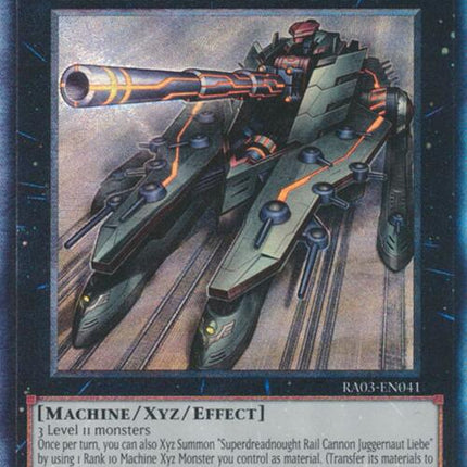 Superdreadnought Rail Cannon Juggernaut Liebe (UTR) [RA03-EN041] Prismatic Ultimate Rare