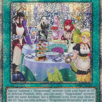 Dragonmaid Hospitality (Alternate Art) (Quarter Century Secret Rare) [RA03-EN068] Quarter Century Secret Rare