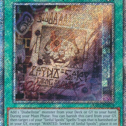 WANTED: Seeker of Sinful Spoils (Platinum Secret Rare) [RA03-EN074] Platinum Secret Rare