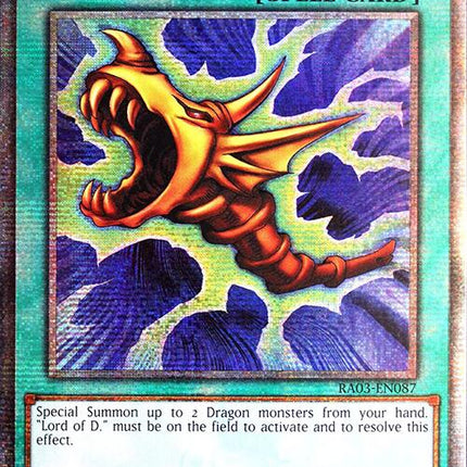 The Flute of Summoning Dragon (Quarter Century Secret Rare) [RA03-EN087] Quarter Century Secret Rare