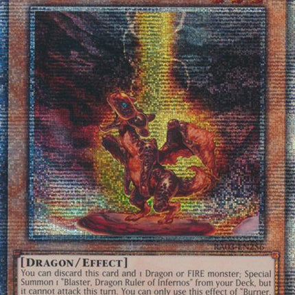 Burner, Dragon Ruler of Sparks (Quarter Century Secret Rare) [RA03-EN256] Quarter Century Secret Rare