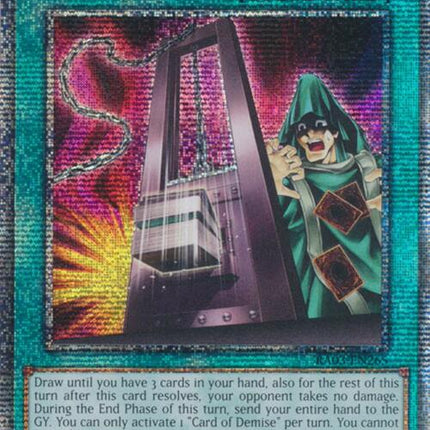 Card of Demise (Quarter Century Secret Rare) [RA03-EN265] Quarter Century Secret Rare