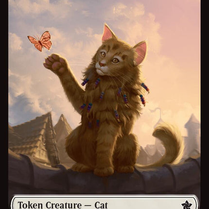 Spirit // Cat (0001) Doubled-Sided Token [Foundations Tokens]