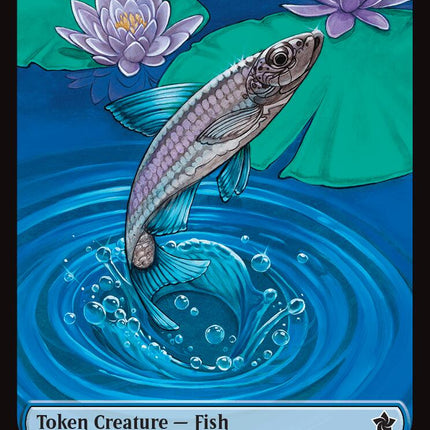 Faerie // Fish Doubled-Sided Token [Foundations Tokens]