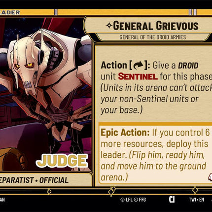 General Grievous - General of the Droid Armies (002/002) (Prerelease) (002/002) [Twilight of the Republic Promos]