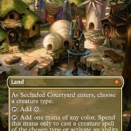 Secluded Courtyard (Borderless) [Bloomburrow Special Guests]