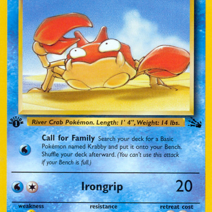 Krabby (51/62) [Fossil 1st Edition]