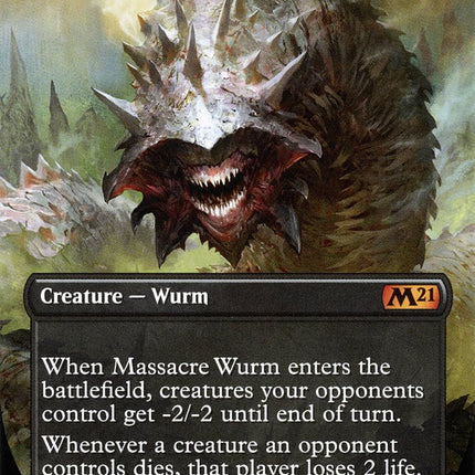 Massacre Wurm (Borderless Alternate Art) [Core Set 2021]