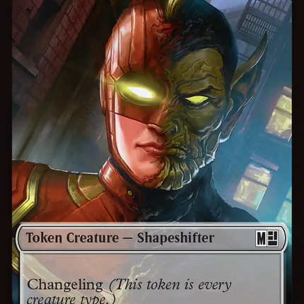 Shapeshifter (018) // Villain (025) Double-Sided Token (Surge Foil) [Marvel Super Heroes Commander Tokens]