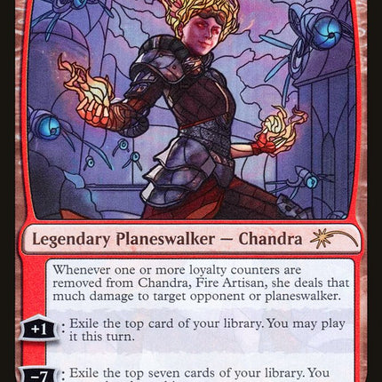 Chandra, Fire Artisan (Stained Glass) [Secret Lair Drop Promos]