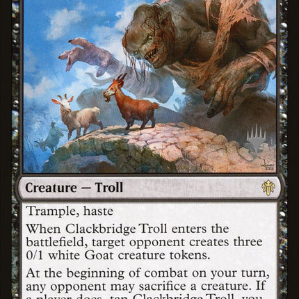 Clackbridge Troll (Promo Pack) [Throne of Eldraine Promos]