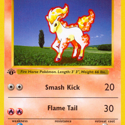 Ponyta (60/102) (Shadowless) [Base Set 1st Edition]