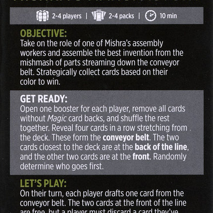 Mishra's Manufactory (Magic Minigame) [The Brothers' War Minigame]