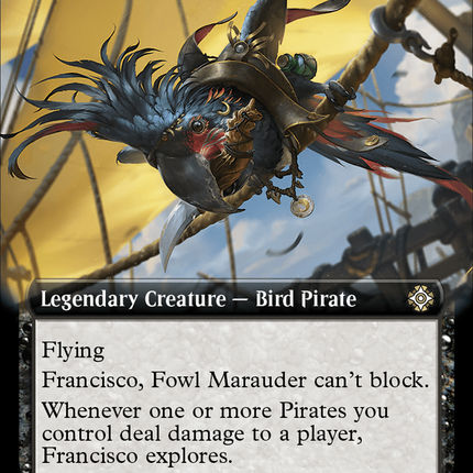 Francisco, Fowl Marauder (Extended Art) [The Lost Caverns of Ixalan Commander]