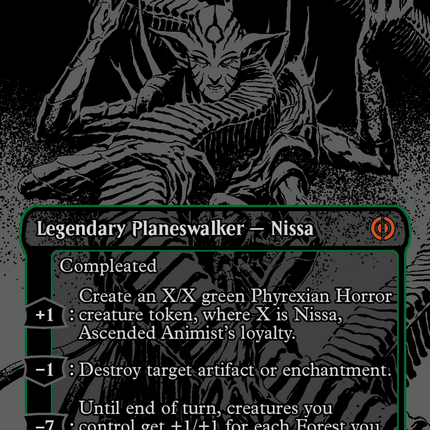 Nissa, Ascended Animist (Oil Slick Raised Foil) [Phyrexia: All Will Be One]