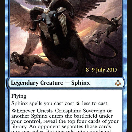 Unesh, Criosphinx Sovereign [Hour of Devastation Prerelease Promos]