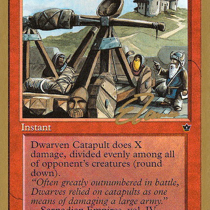 Dwarven Catapult (Eric Tam) (SB) [Pro Tour Collector Set]