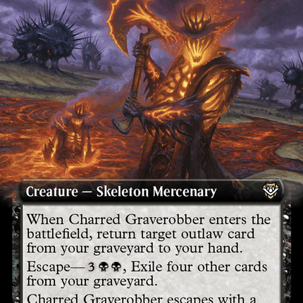 Charred Graverobber (Extended Art) [Outlaws of Thunder Junction Commander]
