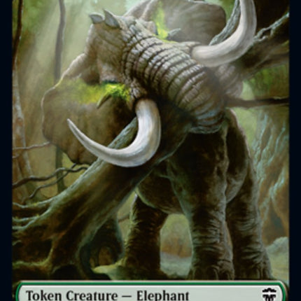 Elephant // Soldier Double-Sided Token [Commander Legends Tokens]