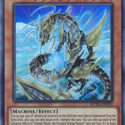 Gizmek Okami, the Dreaded Deluge Dragon [ROTD-EN032] Ultra Rare