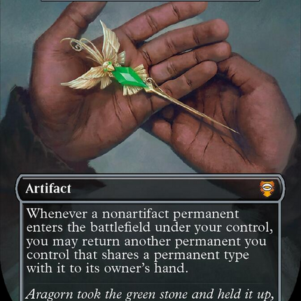 Elessar, the Elfstone - Cloudstone Curio (Surge Foil) [The Lord of the Rings: Tales of Middle-Earth Commander]