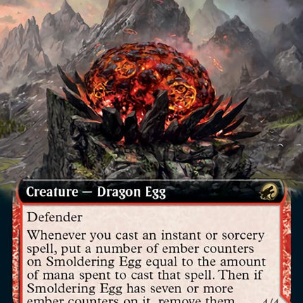 Smoldering Egg // Ashmouth Dragon (Extended Art) [Innistrad: Midnight Hunt]