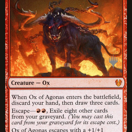 Ox of Agonas (Promo Pack) [Theros Beyond Death Promos]