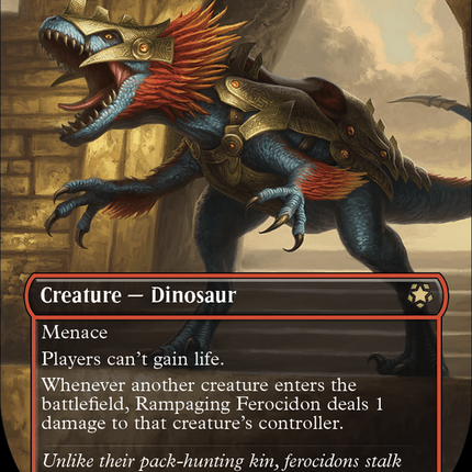 Rampaging Ferocidon (Borderless) [The Lost Caverns of Ixalan Special Guests]