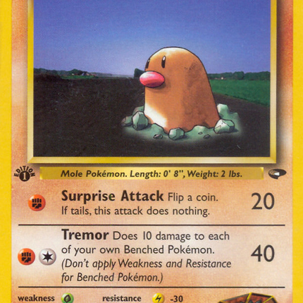 Brock's Diglett (67/132) [Gym Challenge 1st Edition]