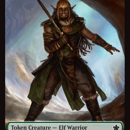 Elf Warrior // Cat (001) Doubled-Sided Token [Foundations Tokens]