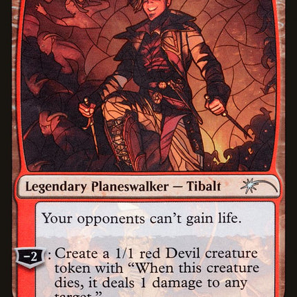 Tibalt, Rakish Instigator (Stained Glass) [Secret Lair Drop Promos]