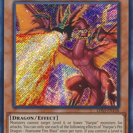 Harpie's Pet Dragon - Fearsome Fire Blast [LDS3-EN138] Secret Rare