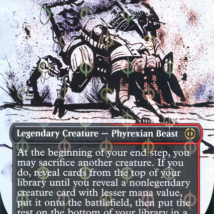 Kethek, Crucible Goliath (Borderless Ichor Step-and-Compleat Foil) [Phyrexia: All Will Be One]