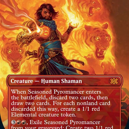 Seasoned Pyromancer (Borderless Alternate Art) [Double Masters 2022]