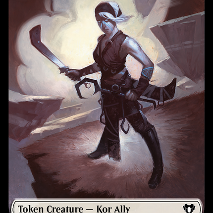 Wall // Kor Ally Double-Sided Token [Commander Masters Tokens]