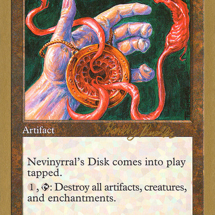 Nevinyrral's Disk (Randy Buehler) [World Championship Decks 1998]