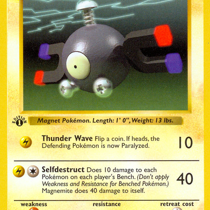 Magnemite (53/102) (Shadowless) [Base Set 1st Edition]