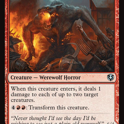 Smoldering Werewolf // Erupting Dreadwolf [Innistrad Remastered]