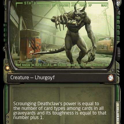 Scrounging Deathclaw - Tarmogoyf (Showcase) [Fallout]