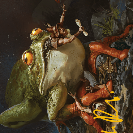 Rampant Frogantua Art Card (Gold-Stamped Signature) [Modern Horizons 3 Art Series]