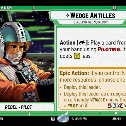 Wedge Antilles - Leader of Red Squadron (008/262) (008/257) [Jump to Lightspeed]