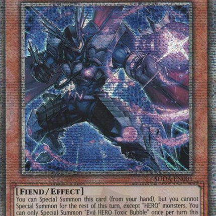 Evil HERO Toxic Bubble (Quarter Century Secret Rare) [SUDA-EN001] Quarter Century Secret Rare