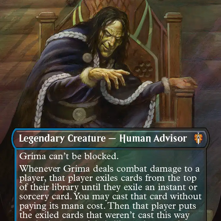Grima, Saruman's Footman (Borderless) (Surge Foil) [The Hobbit: Eternal-Legal]